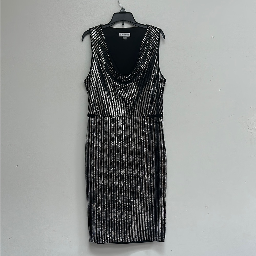 Calvin Klein Black Sequin Dress